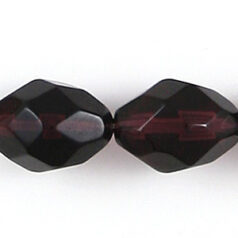 13x10mm faceted oval (hole size 1.3mm), Dark Amethyst, 