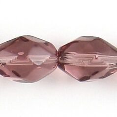 13x10mm faceted oval (hole size 1.3mm), Light Amethyst, 