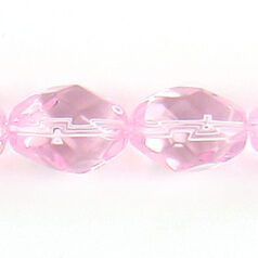 11x8mm faceted oval (hole size 1.3mm), Rosaline, 