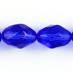 11x8mm faceted oval (hole size 1.3mm), Sapphire, 