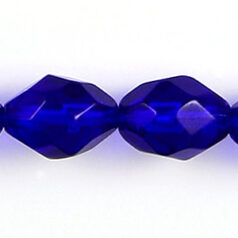 11x8mm faceted oval (hole size 1.3mm), Cobalt Blue, 