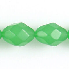 11x8mm faceted oval (hole size 1.3mm), Opal Green, 