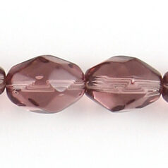 11x8mm faceted oval (hole size 1.3mm), Light Amethyst, 