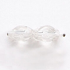 9x6mm Faceted Oval (hole size:1.2mm), Crystal