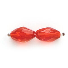 9x6mm Faceted Oval (hole size:1.2mm), Light Siam