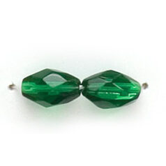 9x6mm Faceted Oval (hole size:1.2mm), Emerald