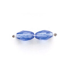 7x4mm Faceted Oval (hole size:1.2mm), Sapphire