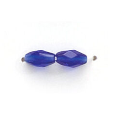 7x4mm Faceted Oval (hole size:1.2mm), Cobalt Blue