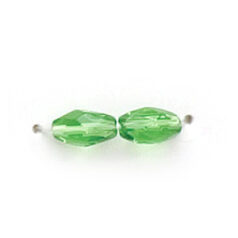 7x4mm Faceted Oval (hole size:1.2mm), Peridot
