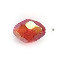 13x10mm Faceted Oval (hole size:1.3mm), Light Siam AB