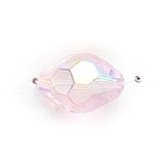 13x10mm Faceted Oval (hole size:1.3mm), Rosaline AB