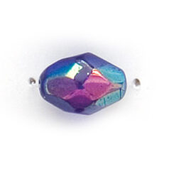 13x10mm Faceted Oval (hole size:1.3mm), Cobalt Blue AB