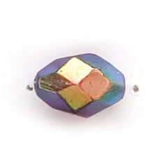 13x10mm Faceted Oval (hole size:1.3mm), Dark Amethyst AB