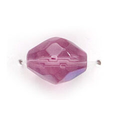 13x10mm Faceted Oval (hole size:1.3mm), Light Amethyst AB