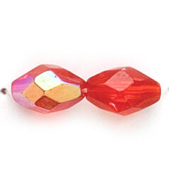 11x8mm Faceted Oval (hole size:1.3mm), Light Siam AB