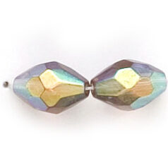 11x8mm Faceted Oval (hole size:1.3mm), Black Diamond AB