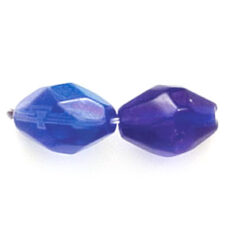 11x8mm Faceted Oval (hole size:1.3mm), Cobalt Blue AB