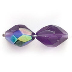 11x8mm Faceted Oval (hole size:1.3mm), Tanzanite AB