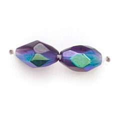 9x6mm Faceted Oval (hole size:0.9mm), Tanzanite AB