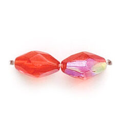 7x4mm Faceted Oval (hole size:0.7mm), Light Siam AB