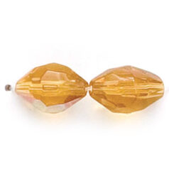 7x4mm Faceted Oval (hole size:0.7mm), Light Topaz AB