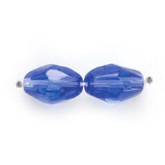 7x4mm Faceted Oval (hole size:0.7mm), Sapphire AB