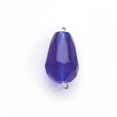 11x7mm Faceted Drop (hole size:1.3mm) - Cobalt Blue