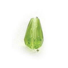 11x7mm Faceted Drop (hole size:1.3mm) - Chartreuse