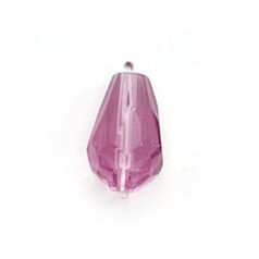 11x7mm Faceted Drop (hole size:1.3mm) - Light Amethyst