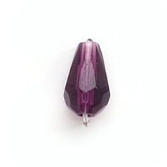 8x6mm Faceted Drop (hole size:1.3mm) - Dark Amethyst