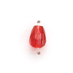 7x5mm Faceted Drop (hole size:1.3mm) - Light Siam