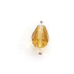 7x5mm Faceted Drop (hole size:1.3mm) - Light Topaz