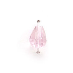 7x5mm Faceted Drop (hole size:1.3mm) - Rosaline