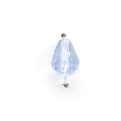 7x5mm Faceted Drop (hole size:1.3mm) - Light Sapphire