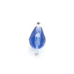 7x5mm Faceted Drop (hole size:1.3mm) - Sapphire