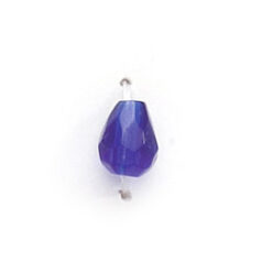 7x5mm Faceted Drop (hole size:1.3mm) - Cobalt Blue