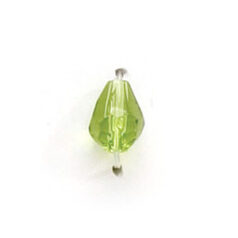 7x5mm Faceted Drop (hole size:1.3mm) - Chartreuse