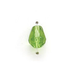 7x5mm Faceted Drop (hole size:1.3mm) - Peridot