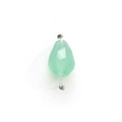 7x5mm Faceted Drop (hole size:1.3mm) - Opal Green