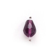 7x5mm Faceted Drop (hole size:1.3mm) - Dark Amethyst
