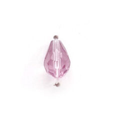 7x5mm Faceted Drop (hole size:1.3mm) - Light Amethyst