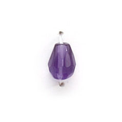 7x5mm Faceted Drop (hole size:1.3mm) - Tanzanite