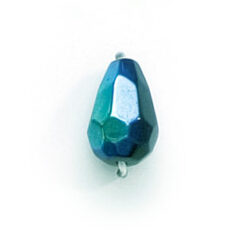 11x7mm Faceted Drop (hole size:1.3mm) - Light Sapphire AB