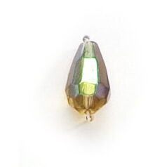 11x7mm Faceted Drop (hole size:1.3mm) - Olive AB