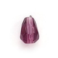 11x7mm Faceted Drop (hole size:1.3mm) - Light Amethyst AB