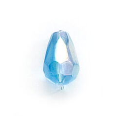 11x7mm Faceted Drop (hole size:1.3mm) - Aqua AB