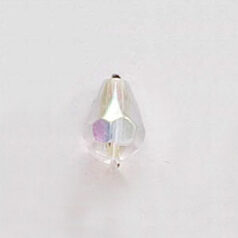 8x6mm Faceted Drop (hole size:1.3mm) - Crystal AB