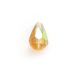 8x6mm Faceted Drop (hole size:1.3mm) - Light Topaz AB