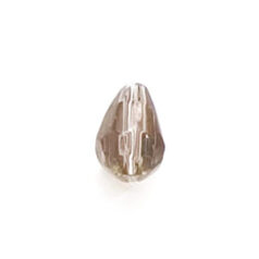 8x6mm Faceted Drop (hole size:1.3mm) - Black Diamond AB