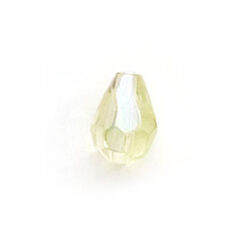 8x6mm Faceted Drop (hole size:1.3mm) - Jonquil AB
